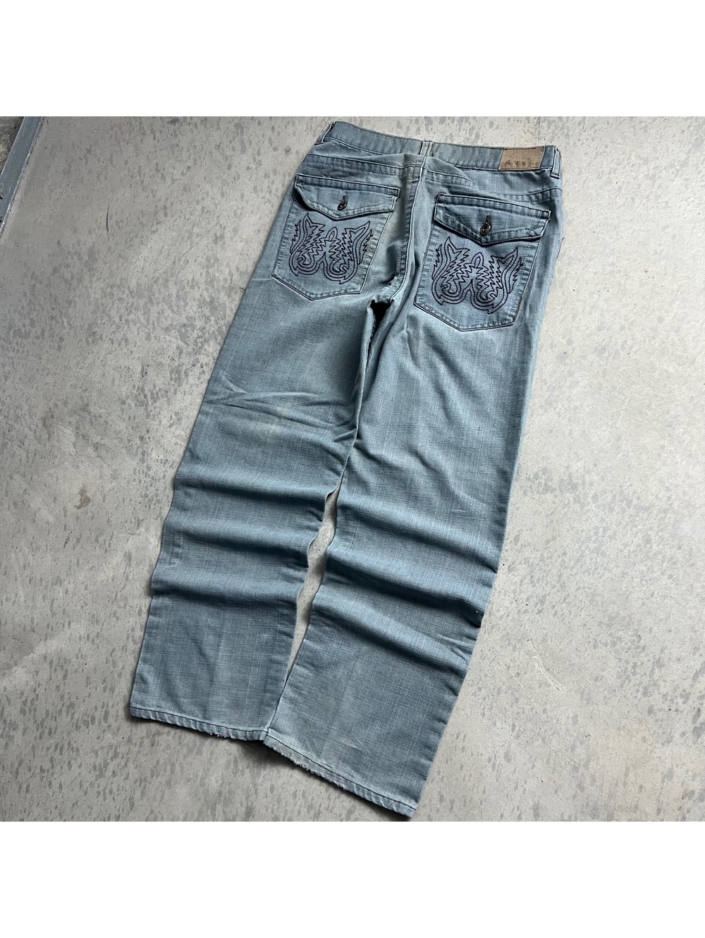 Y2K Vtg F.U.S.A.I. Jeans 34X32 (Fits 34X31) Focus USA Light Wash Denim Loose Fit